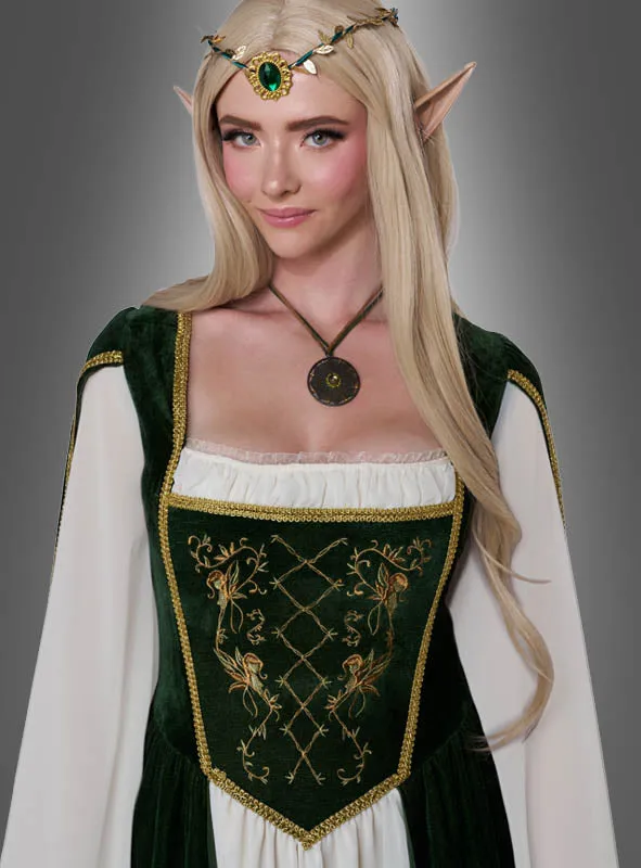 Elfenkönigin Emerald Damen Kostüm