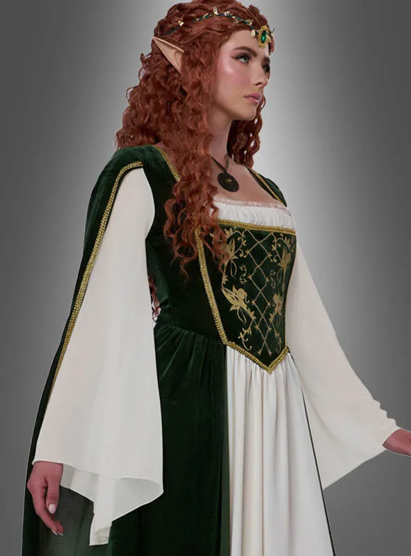 Elfenkönigin Emerald Damen Kostüm