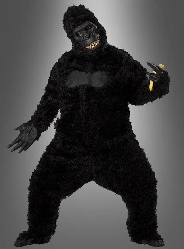 Gorilla Kostüm mit beweglicher Ani-Motion Maske
