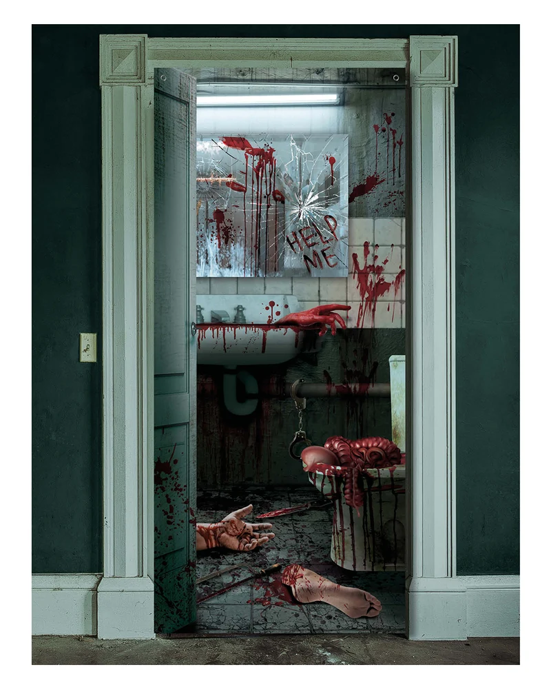 Serienkiller Badezimmer Türdeko 80x180cm