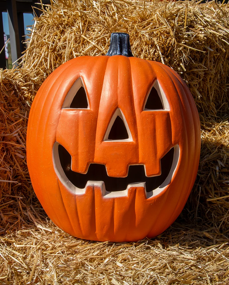 Riesiger Halloween Kürbis mit Licht 44cm