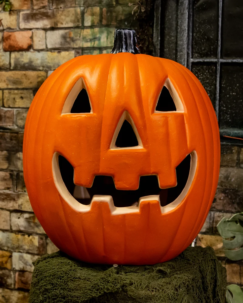 Riesiger Halloween Kürbis mit Licht 44cm