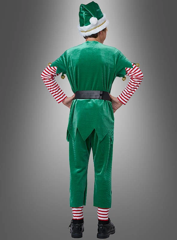 Grüner Weihnachtself Kinderkostüm