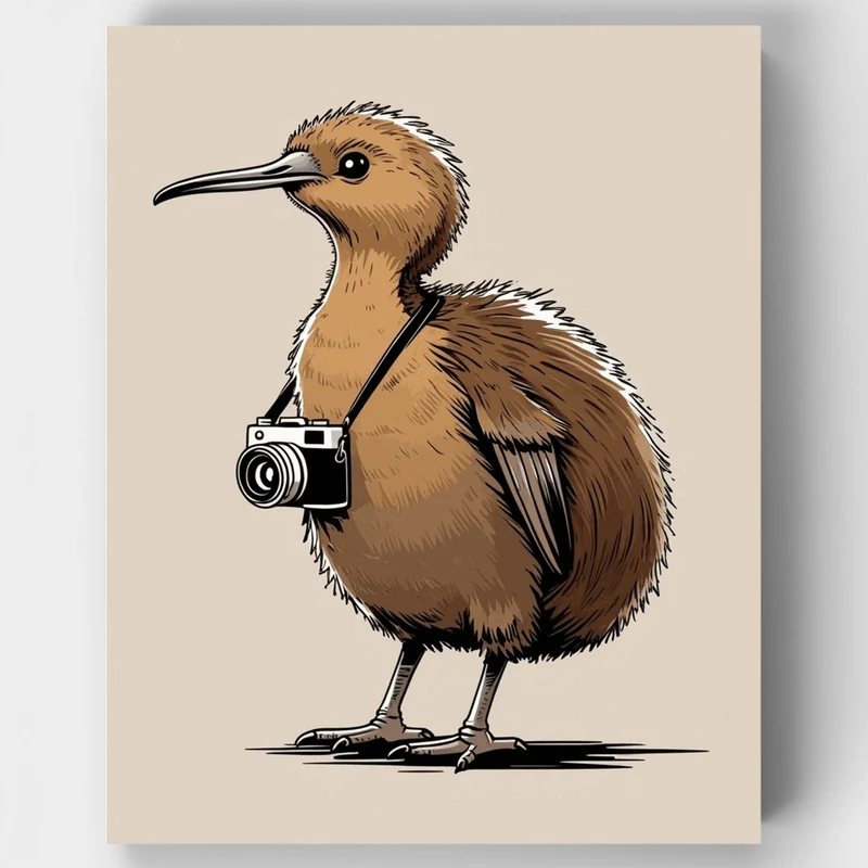 Kiwi Photographer - Paint by Numbers Kit