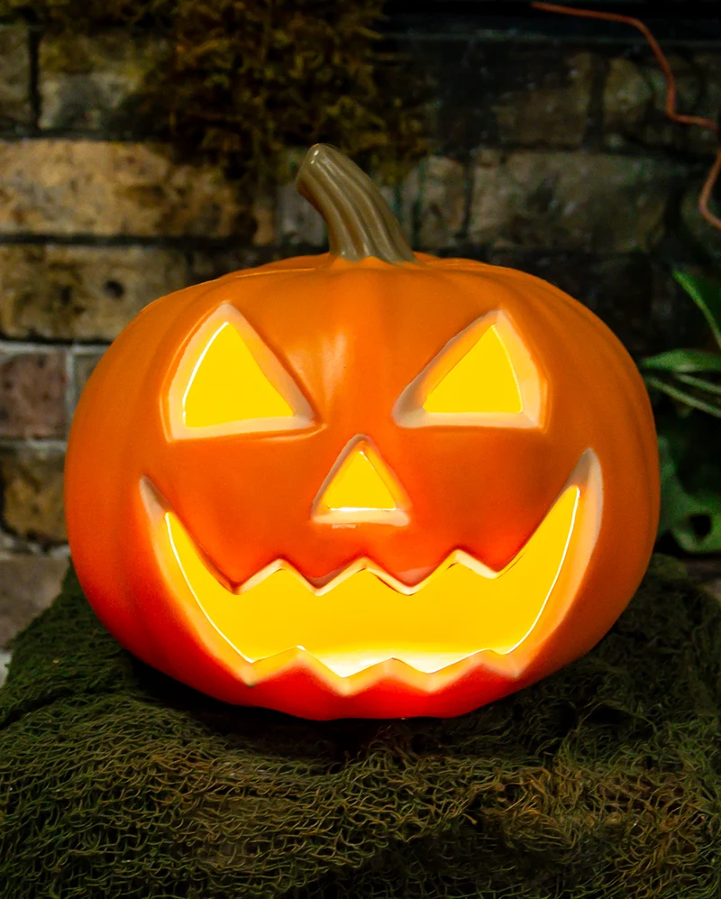 Spooky Halloween Kürbis mit Licht 23cm