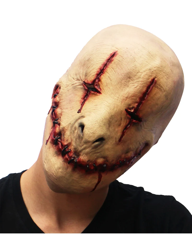 Genähte Smiley Maske
