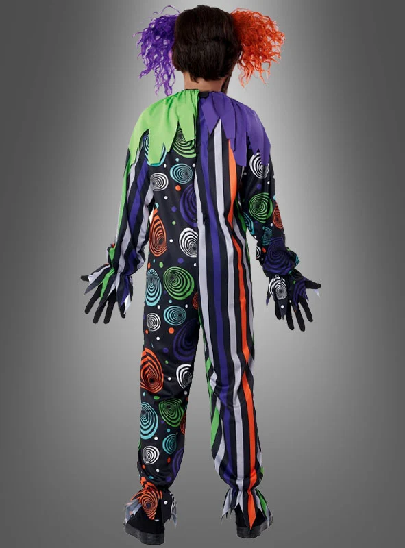 Neon Albtraum Clownkostüm für Jungs