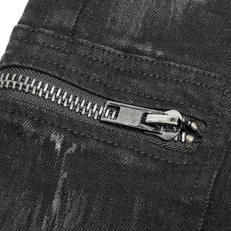 Herren Punk Distressed Jeans