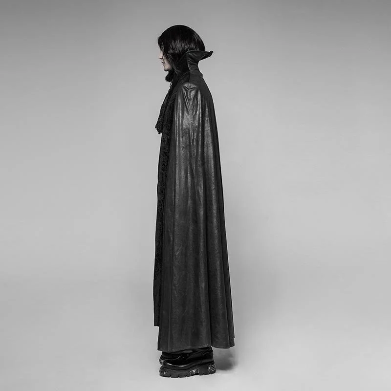 Herren Goth Long Cape Mantel