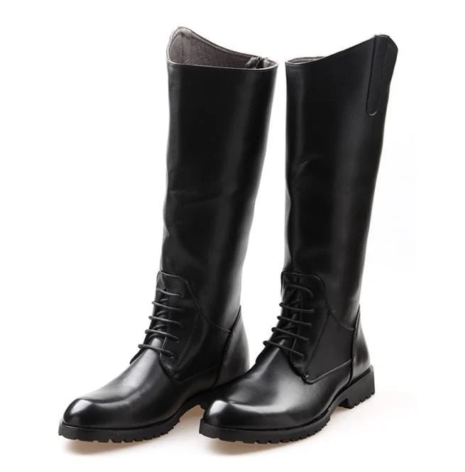 Herren Self Tie Back Zip Reitstiefel