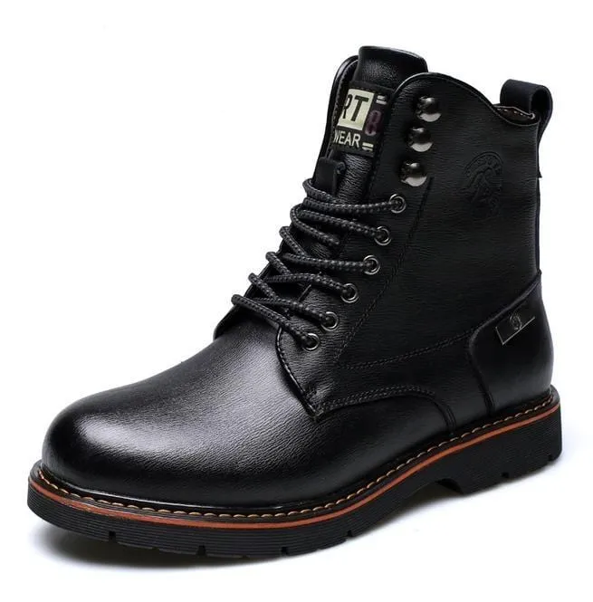 Herren Baumwolle innen Schnürstiefeletten Martin Boots