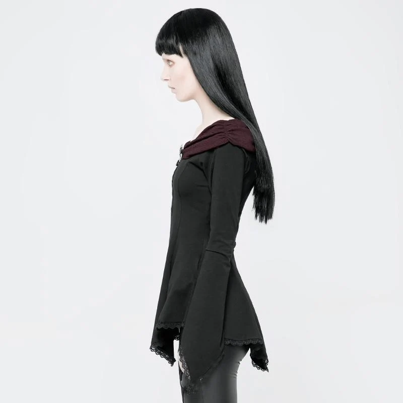 Frauen Bertha Neck Punk Top