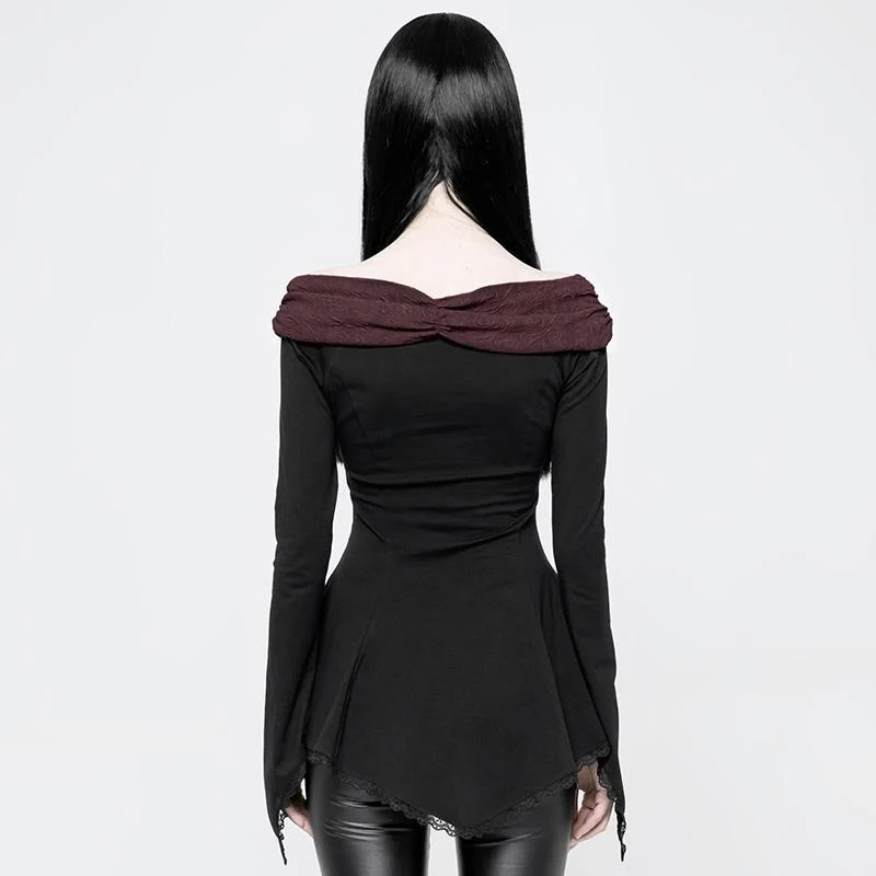 Frauen Bertha Neck Punk Top
