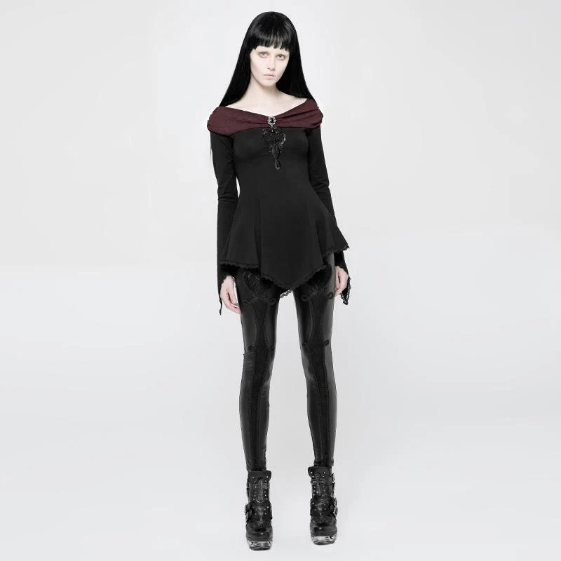 Frauen Bertha Neck Punk Top