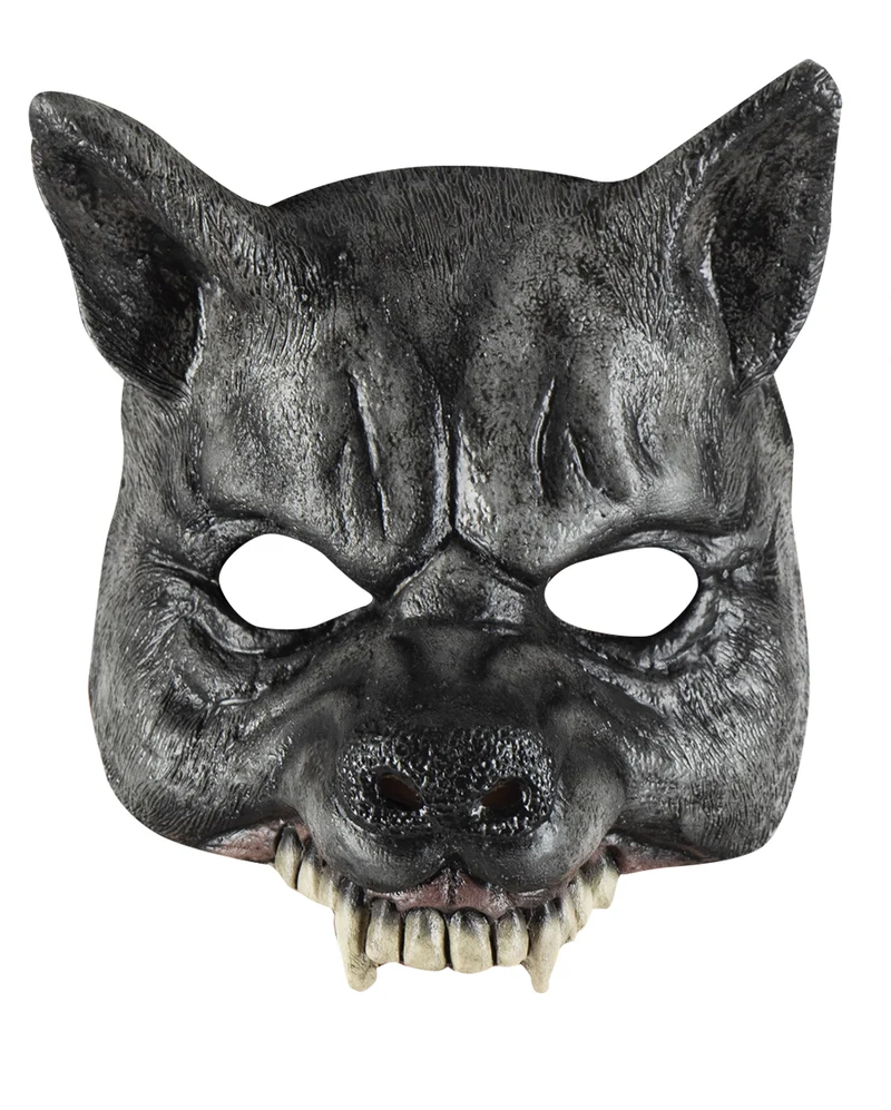 Schwarzer Werwolf Halbmaske