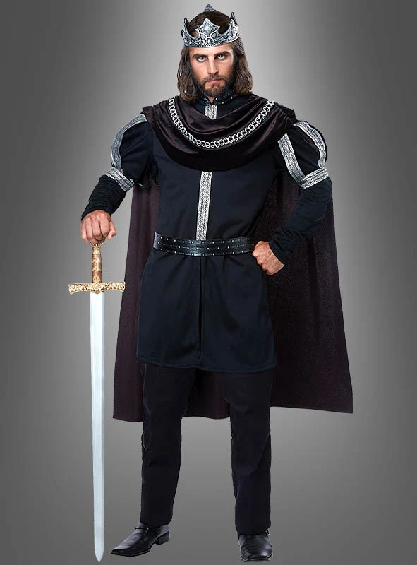 König Kostüm schwarz für Herren