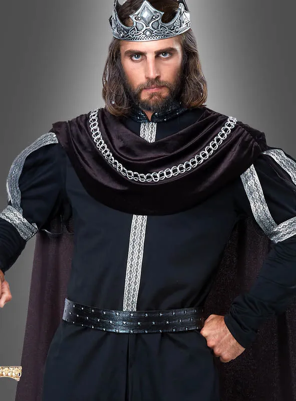 König Kostüm schwarz für Herren