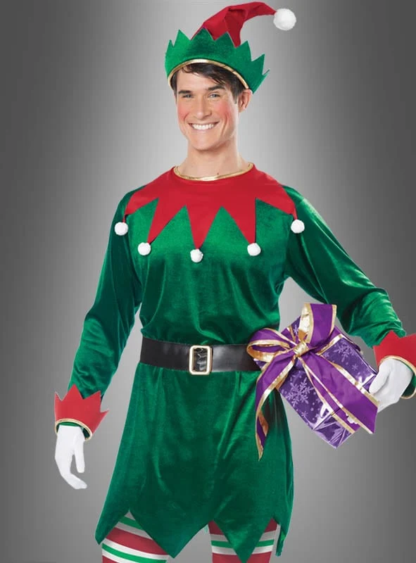 Weihnachtself Kostüm Unisex Santas Helfer