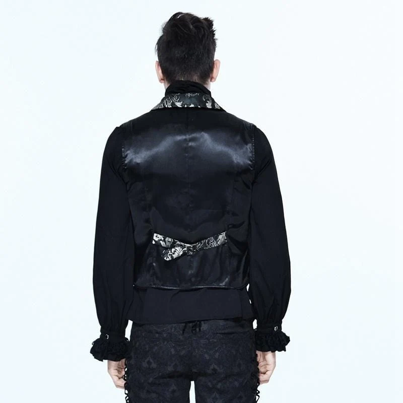 Herren Goth Brocade Weste
