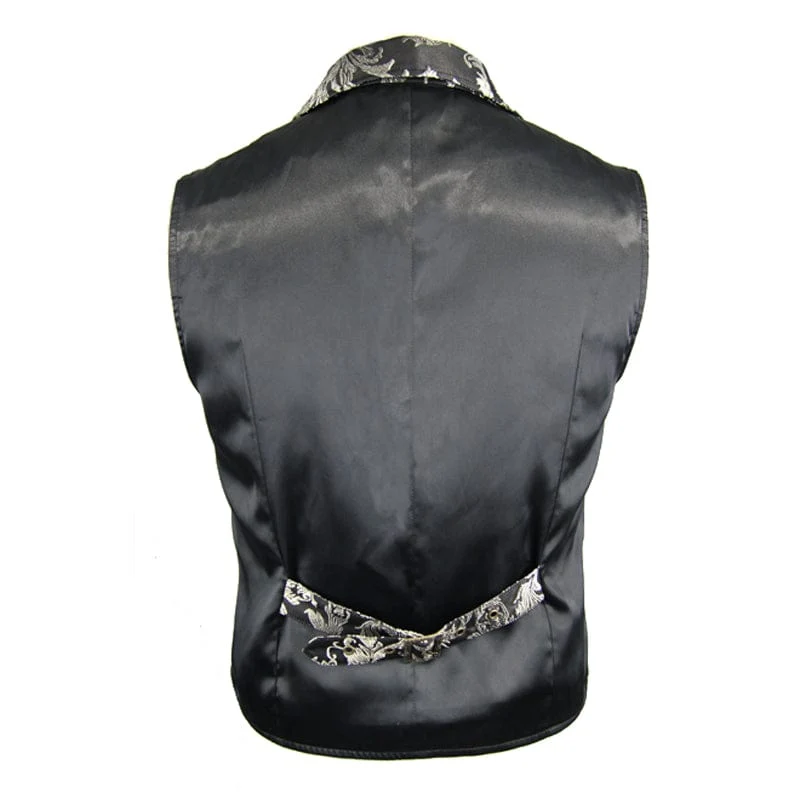 Herren Goth Brocade Weste