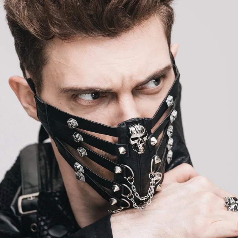 Herren Goth Schädel Gesichtsmaske