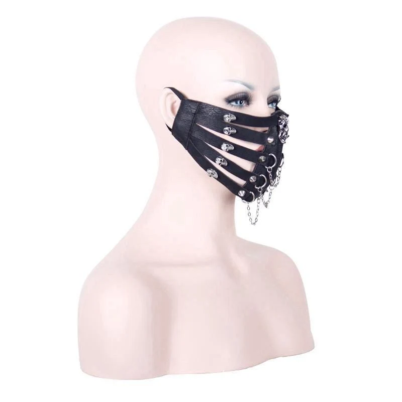 Herren Goth Schädel Gesichtsmaske