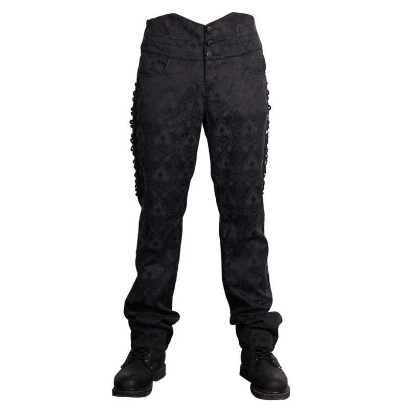 Herren Vintage Brokat Hose