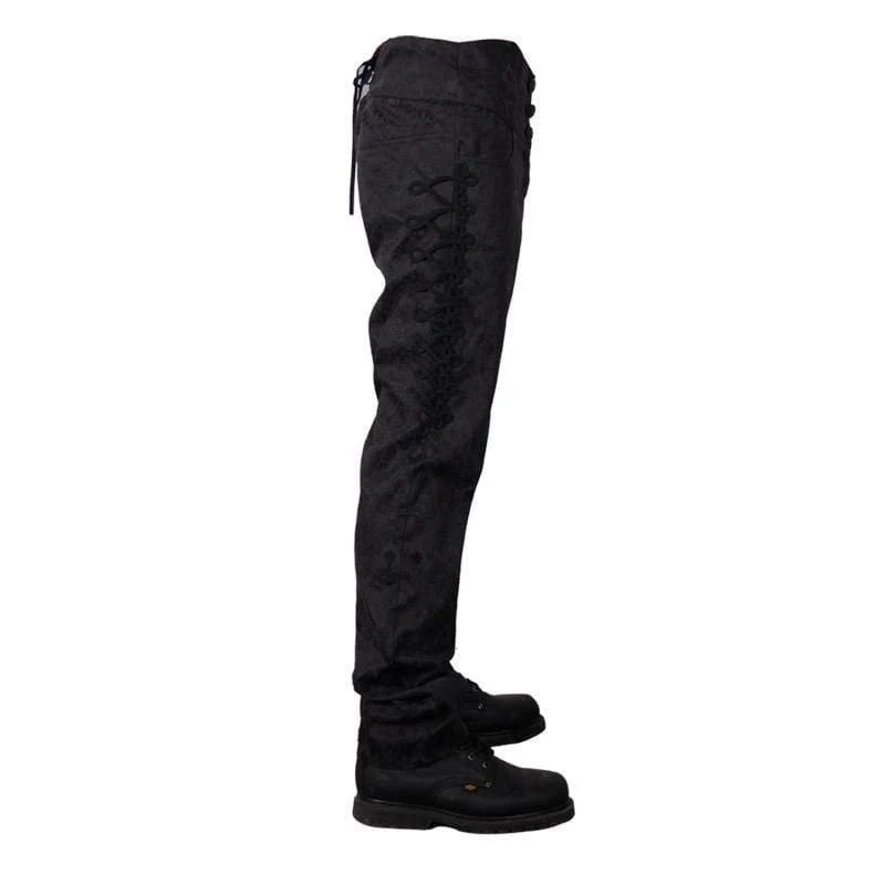 Herren Vintage Brokat Hose