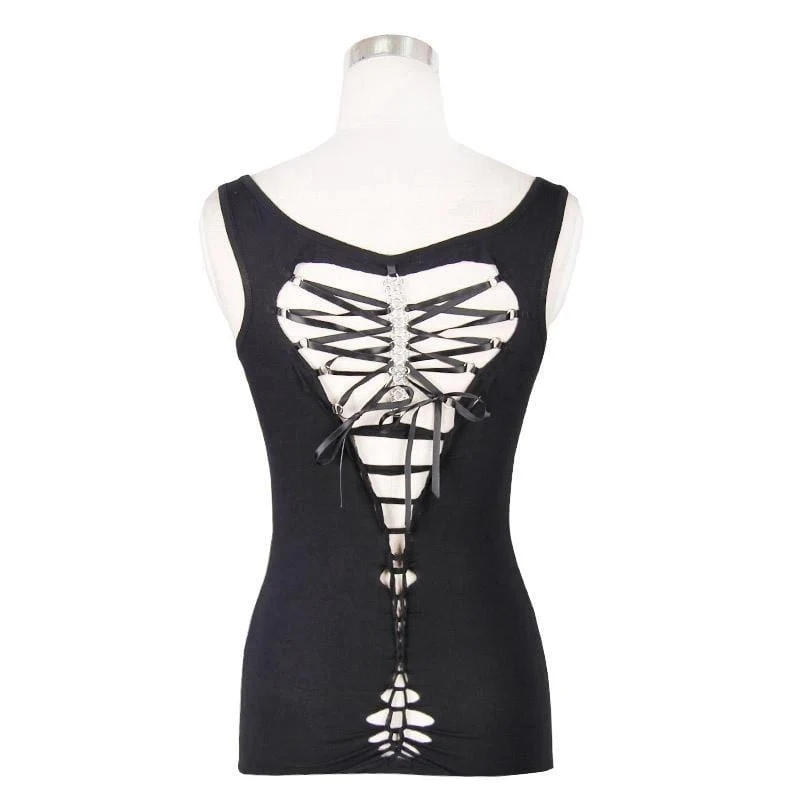 Ärmelloses Damen Punk Top