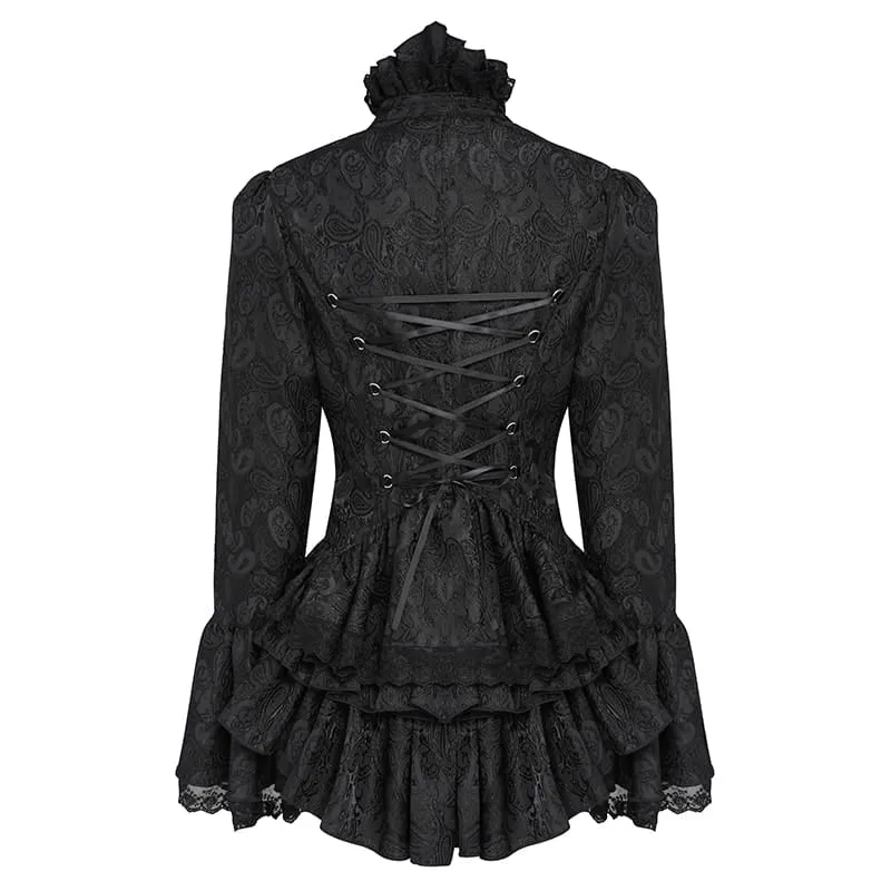 Vintage Victorian Short Lace Top für Damen