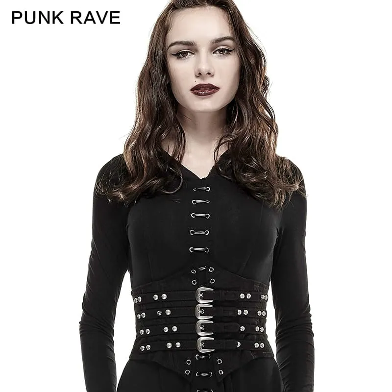 Damen Steampunk Schnallen Schnürkorsetts