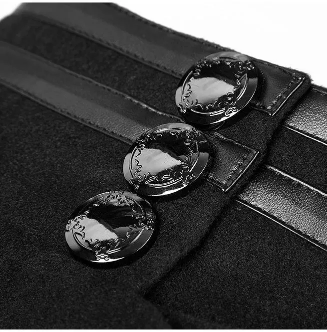 Damen Militäruniform Kammgarn Langer Mantel Mit Gürtel