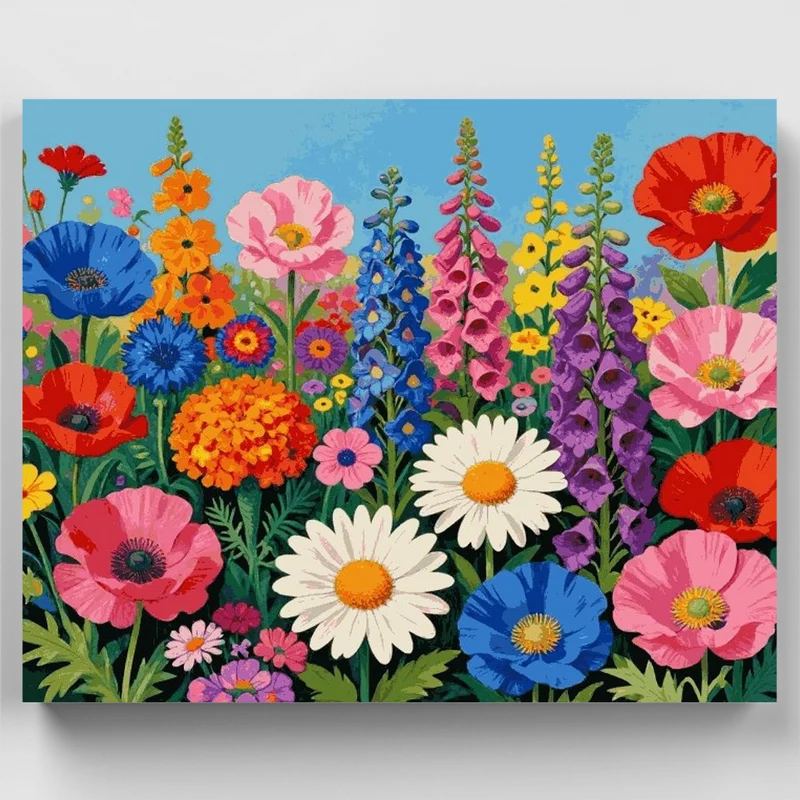 "Wildflower Symphony" Paint by Numbers Kit