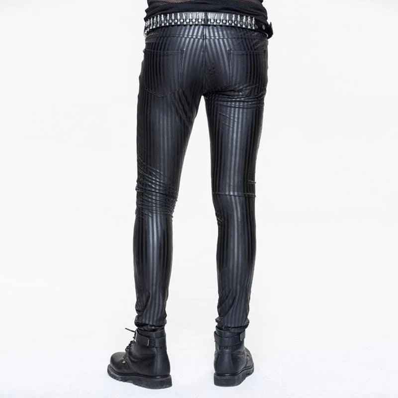 Herren Skinny Punk Striped Hose