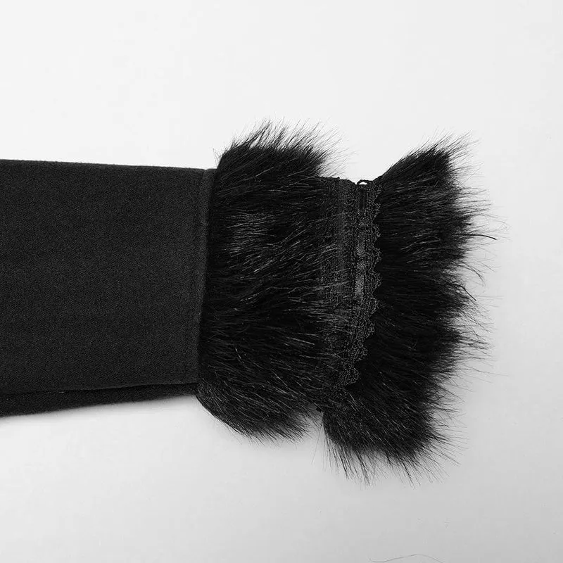 Frauen Lolita Hooded Bowknot Overcoat