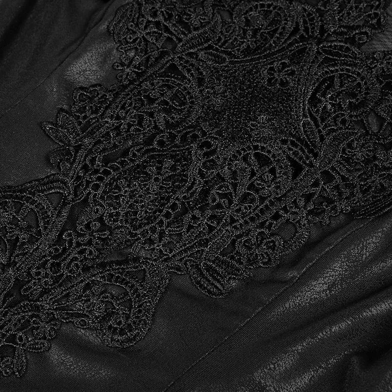 Frauen Gothic Pagode Ärmel offen Gabelstapler Wunderschönes High Cross Kleid