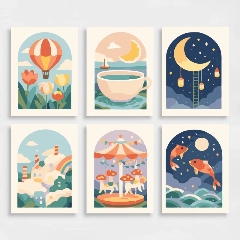 Whimsical Dreams - Mini Paint by Numbers Set