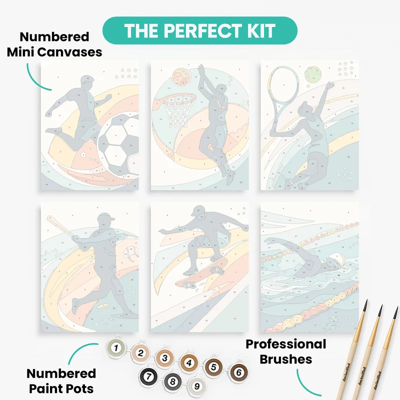 Sport Routine - Mini Paint by Numbers Set