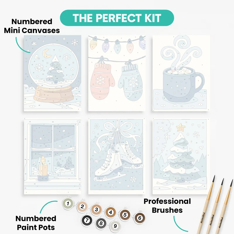 Winter Wonderland - Mini Paint by Numbers Set