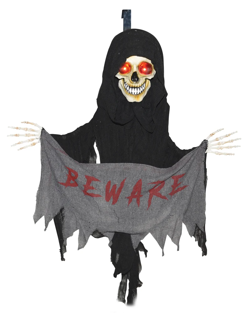 Halloween Reaper Figur mit Bewegung als Türdekoration 135cm
