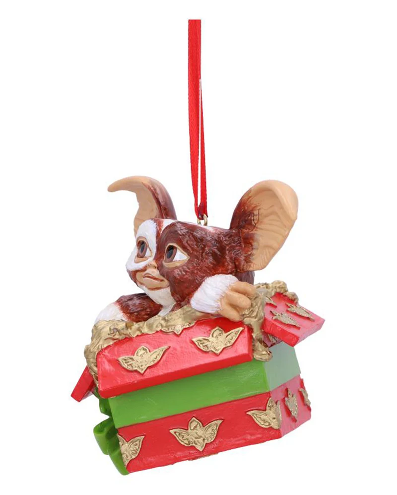 Gremlins Gizmo im Geschenkpaket als Weihnachtskugel 10cm