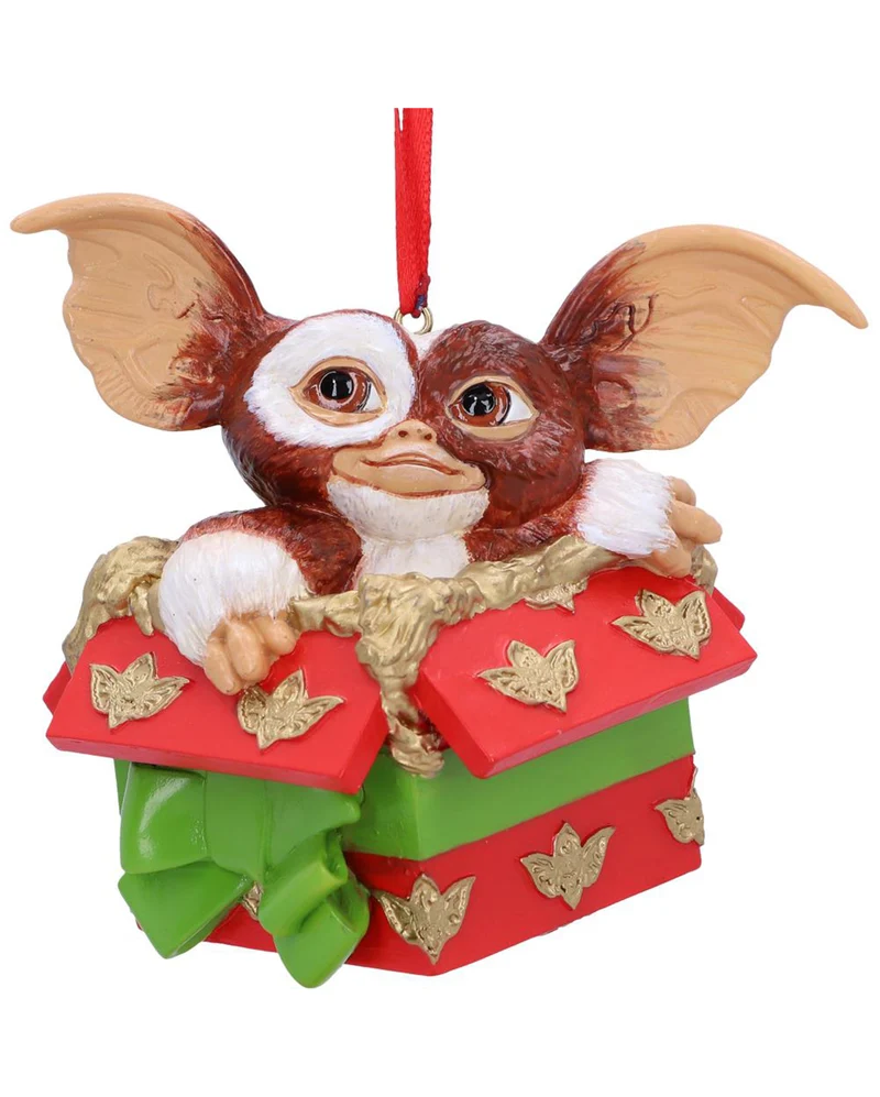 Gremlins Gizmo im Geschenkpaket als Weihnachtskugel 10cm