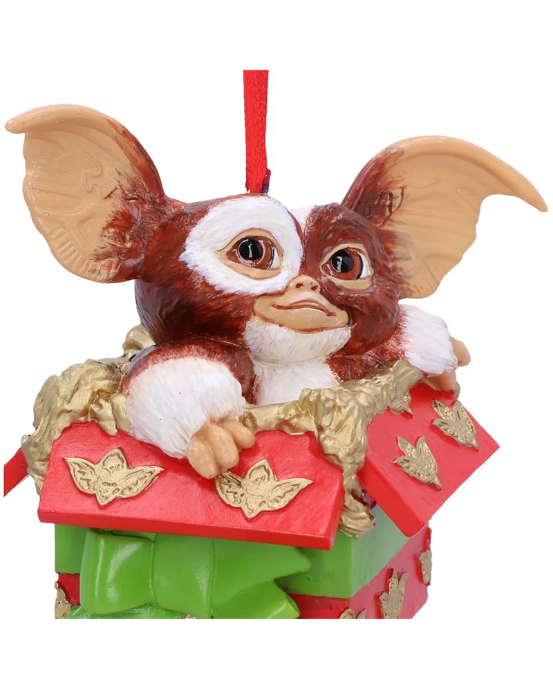 Gremlins Gizmo im Geschenkpaket als Weihnachtskugel 10cm