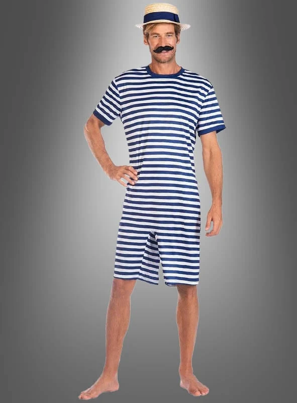 Gestreifter Schwimmanzug 20er Jahre