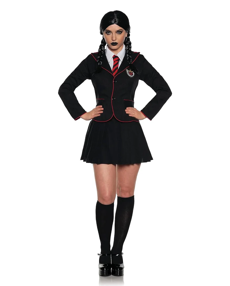 Schulmädchen im Gothic Style Kostüm