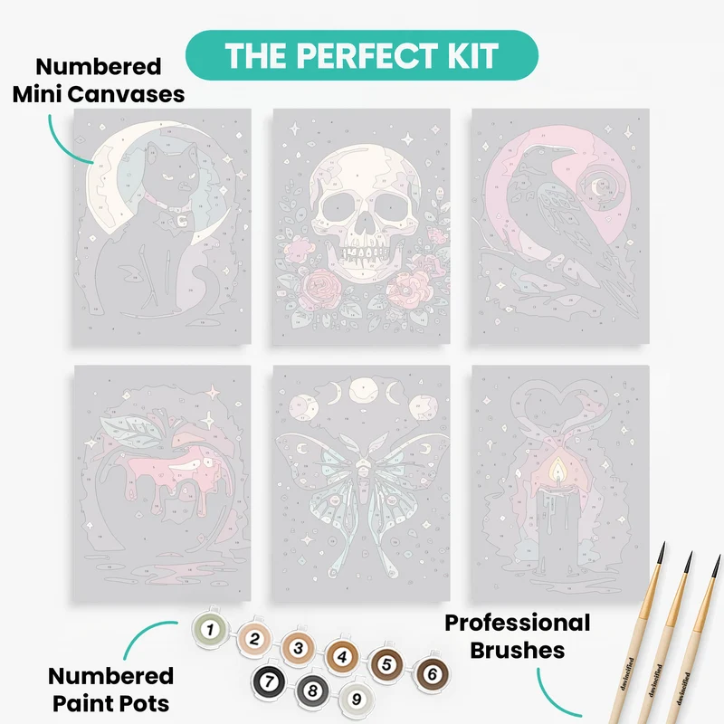 Mystical Gothic Nights - Mini Paint by Numbers Set