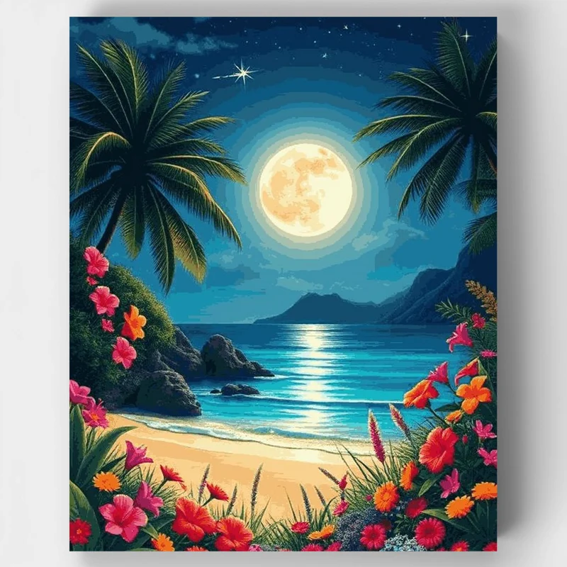 "Tropical Escape" Paint by Numbers Kit