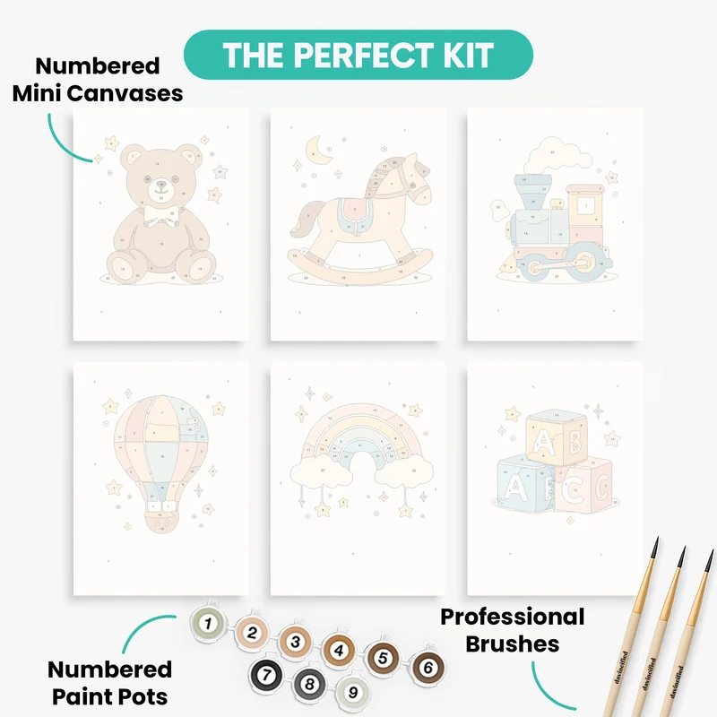 Classic Nursery Toys - Mini Paint by Numbers Set