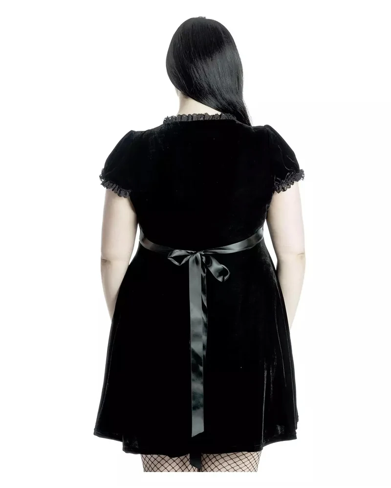 Heather Babydoll Kleid Schwarz KILLSTAR