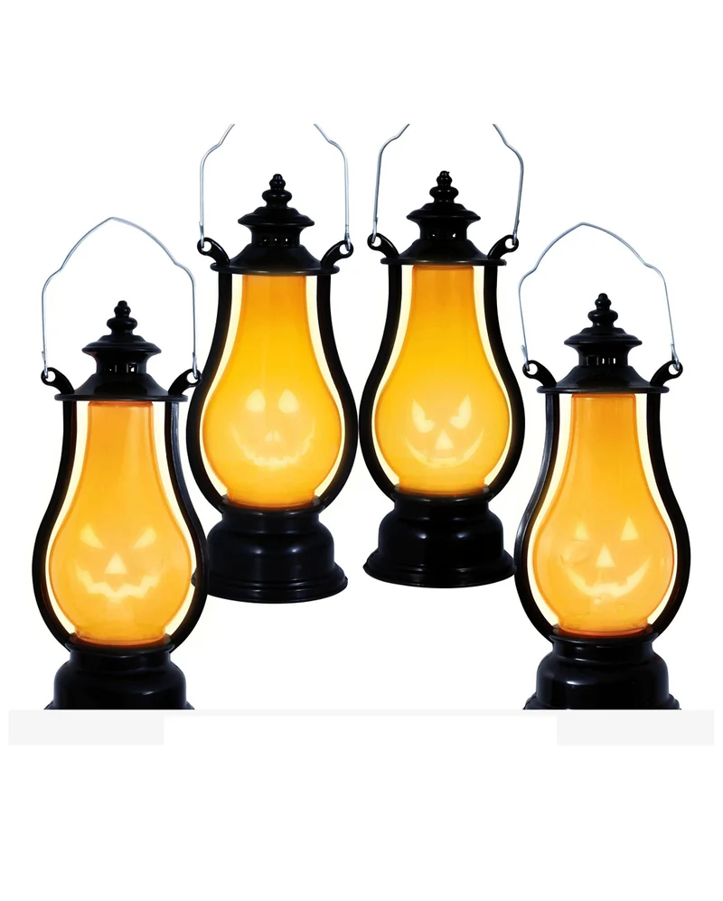Vintage Kürbis Laterne mit LED 16cm 1 St.